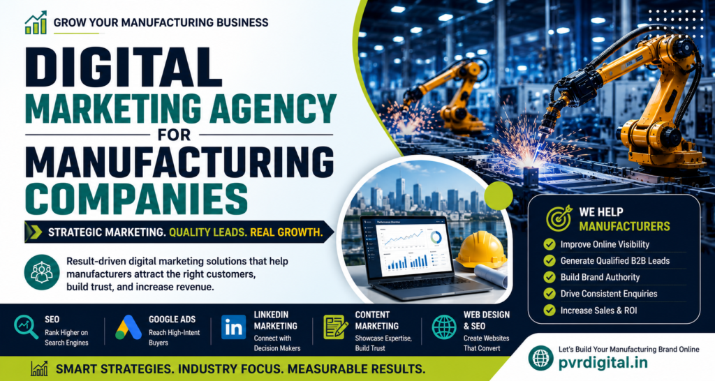 Digital Marketing Agency for Manufacturing Companies